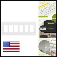 TG 6-Gang White Screwless Decorator Light Switch Wall Plate Cover