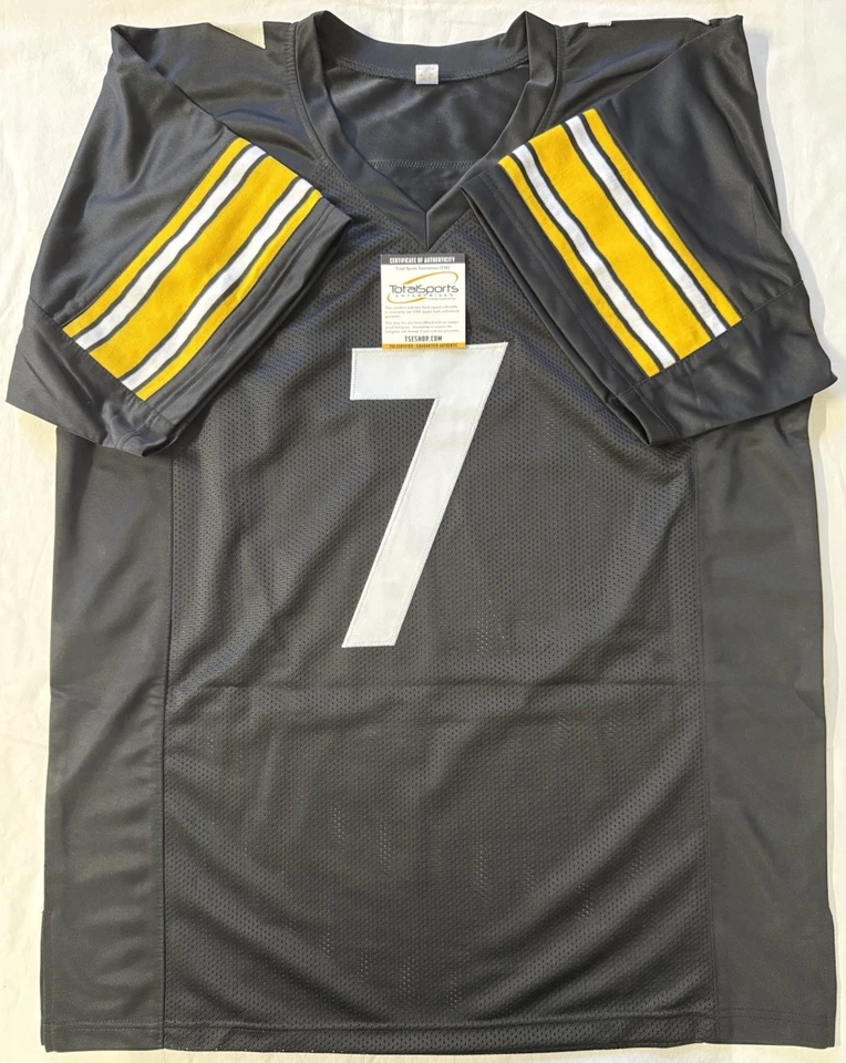 Camiseta deportiva firmada auto Ben Roethlisberger "Big Ben" Pittsburgh Steelers certificado de autenticidad TSE Foto 3 de 4