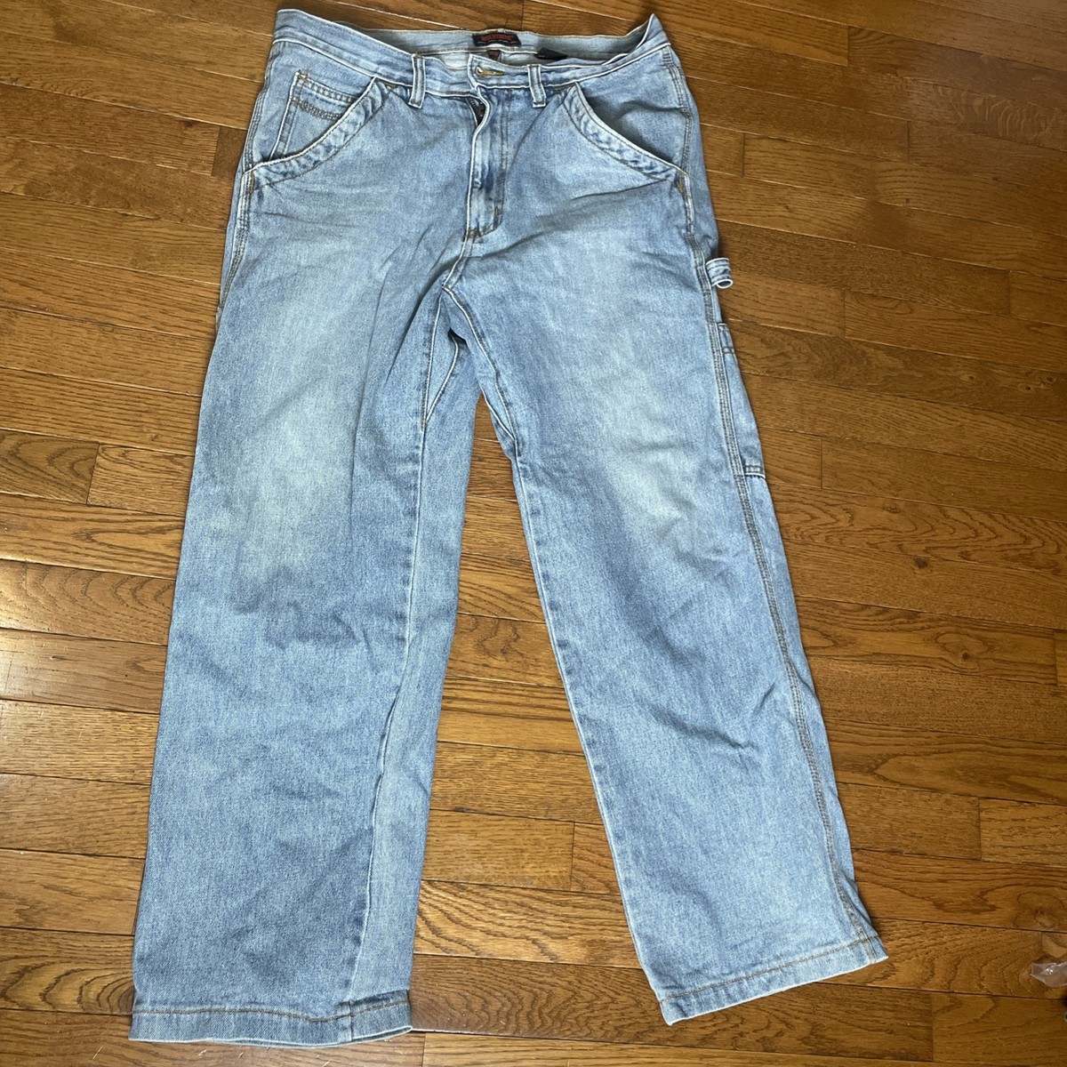 Wolverine Carpenter Workwear Denim  Cargo Jeans Mens 32x32 Blue .