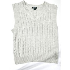 Wild Fable V-Neck Cable Knit Sweater Vest Cream Women's Size XS