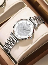 Women s wristwatch quartz 1 piece diamond decorative dial waterproof stainless s