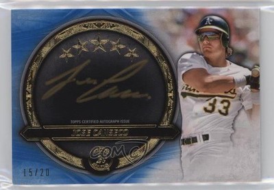 2021 Topps Five Star Golden Graphs Blue 15/20 Jose Canseco #GG-JC Auto 0w3