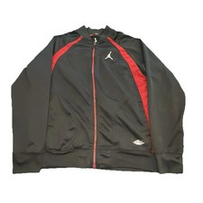 Jordan Track Jacket Black Red Kids Large 12-13 Year Warmup