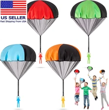 Parachute Toys for Kids 4 Pcs Outdoor Toys for 3 4 5 6 7 8 9 10 11 12 Year Old B