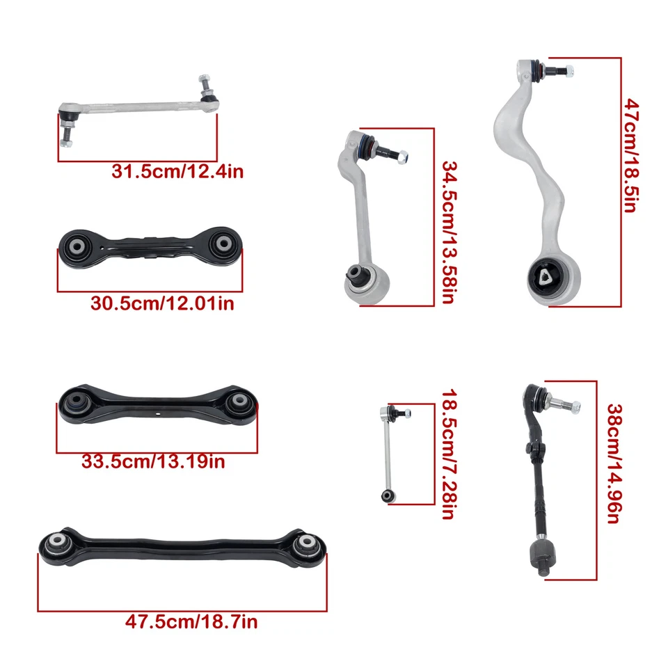 18x Front Rear L R Control Arm Sway Bar Link Suspension Kit For BMW 3 Series E90 - Image 2 of 4