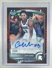 Cam Ward 2025 Bowman Chrome #CPA-CW Orange Reptilian Refractor Auto 1st RC /25