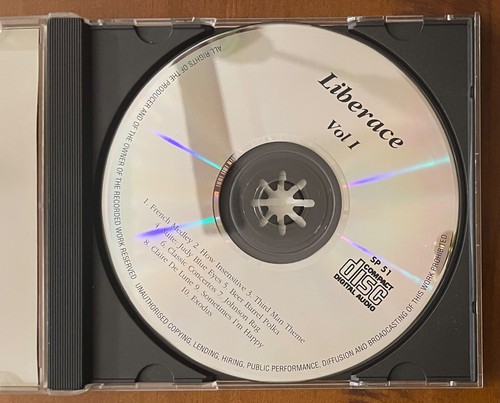 LIBERACE Volume 1 - 10 Pieces Performed by the Man Himself - CD - FREE POST - Picture 2 of 3