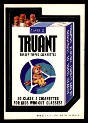 wacky tobacco 1974 Topps Wacky Packages Series 6 #7 Truant Cigarettes EX/MT *d2