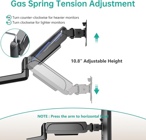 {Read Description}WALI Triple Monitor Arm for 17"- 27" Screen, Adjustable Gas Sp - Bild 9 von 9