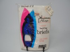 Vintage Woolworth Ladies Briefs Panties Elastic Leg Pkg 2 Size 13 New Granny