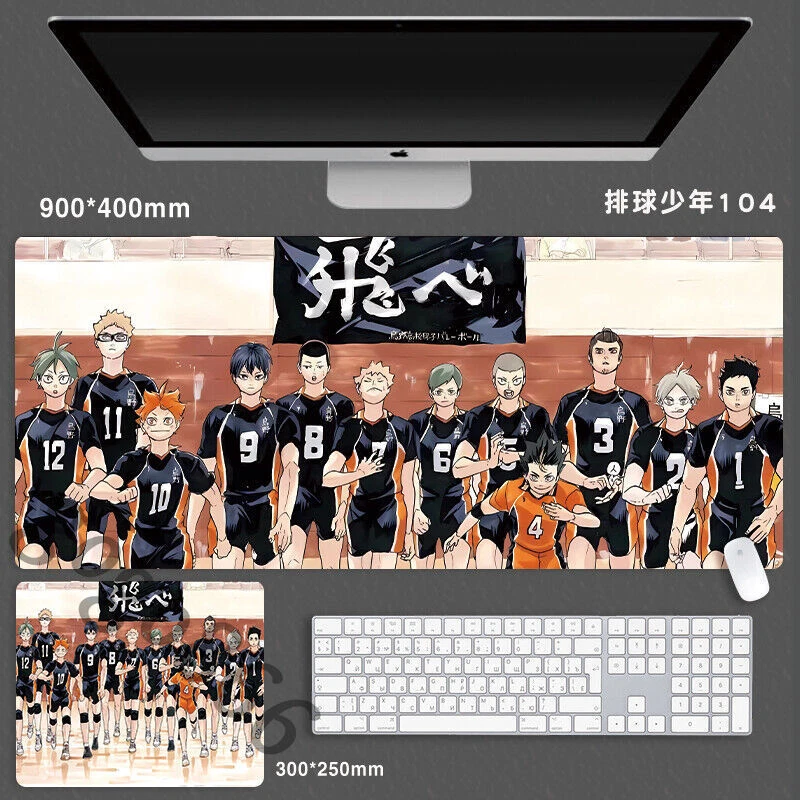 Alfombrilla de ratón Haikyuu!! Alfombrilla de ratón para juegos de escritorio alfombrilla de gran tamaño alfombrilla de mesa de anime Foto 3 de 4
