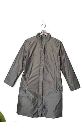 Max Mara Weekend Allure Ash Black Gray Puffer Puffa Coat With Hood -Size 10