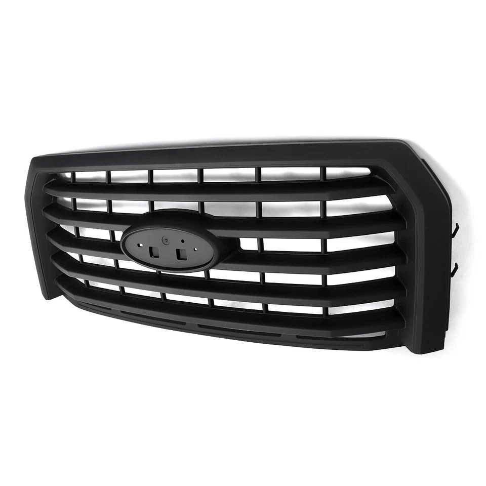 For Ford F150 2015-2017 Front Bumper Upper Grille ABS Matte Black Horizontal - Image 2 of 4