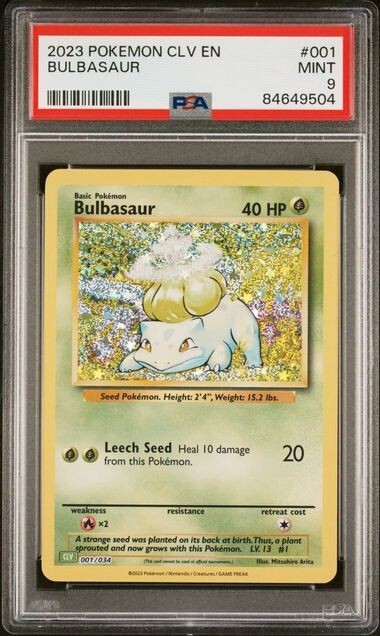 psa9 1999年 ブーバー #126 MINT PSA 9 Mint Bulbasaur 001/034 CLV Classic Box Holo Rare Pokémon TCG