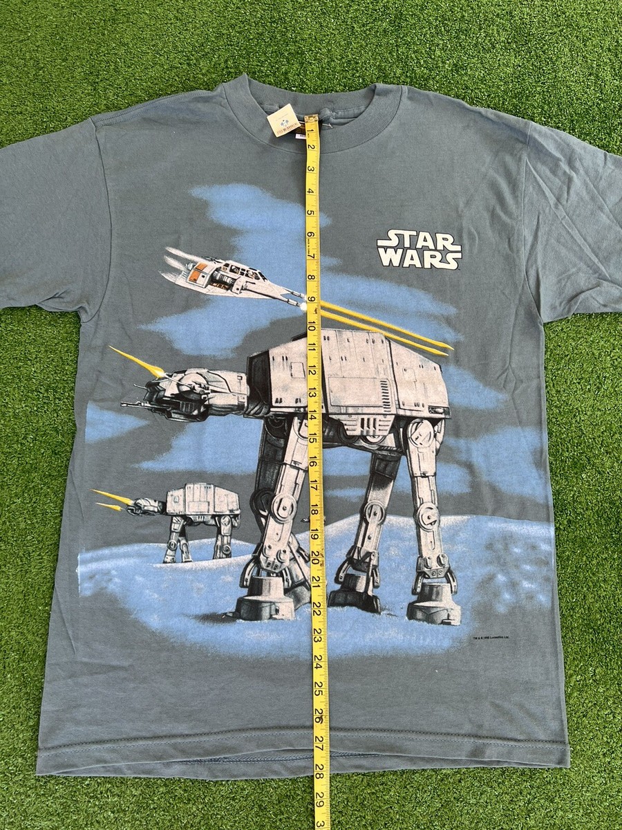 Vintage Disney Star Wars AT AT Walkers T Shirt Hoth Size M Changes