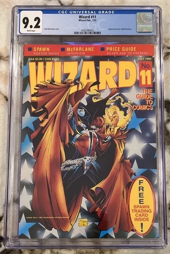 Wizard Magazine 11 CGC Graded 9.2 NM- McFarlane Spawn Cover 1992