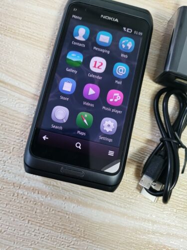 Smartphone originale Nokia E7-00 16 GB nero argento sbloccato QWERTY tastiera WIFI - Foto 5 di 10