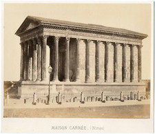 France, Nimes, la maison Carrée vintage albumen print albumen print 21