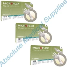 *300-Gloves* MicroFlex Soft White PF Hydrasoft Nitrile Exam Medium TQ-601-M