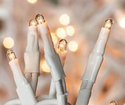 Twinkle Light Strand 140 Teeny Clear Bulbs White Cord - Multi Function Controls