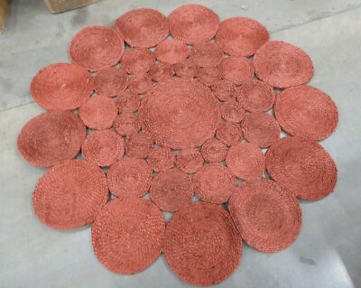 RUST 5' X 5' Round Loose Threads Rug, Reduced Price 1172622528 NF363P-5R