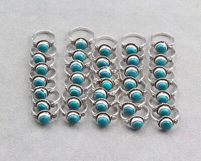 Healing Turquoise Gemstone 925 Sterling Silver Plated Wholesale