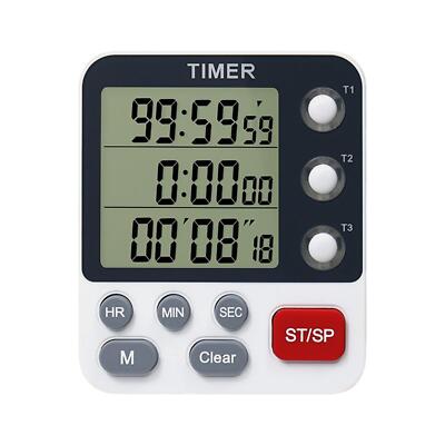 Haushalt Digitaler Küchentimer Drei Kanäle Ein Aus Timer Einstellungen Groß