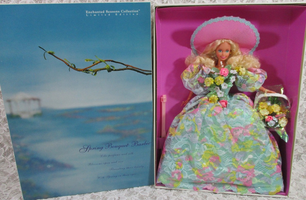 Spring Bouquet Barbie Doll Enchanted Seasons Collection Blonde