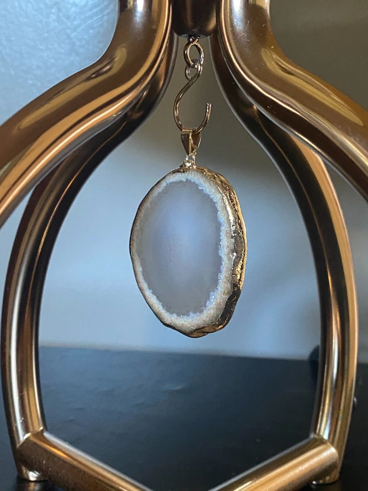 Lámpara de acento de ágata de oro rosa Arteriors Foto 4 de 4