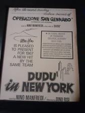 Dudu' In New York Nino Manfredi Rare Original Promo Poster Ad Framed!