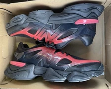 Rare sz 13 NEW BALANCE Men US 13 BLACK RED Leather /Mesh NEW NO LID Box U9060IDZ
