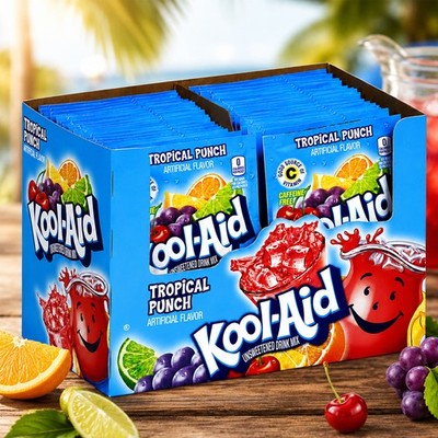 Kool Aid Unsweetened Drink Mix Tropical Punch 48 x 4,5g Vorratspack