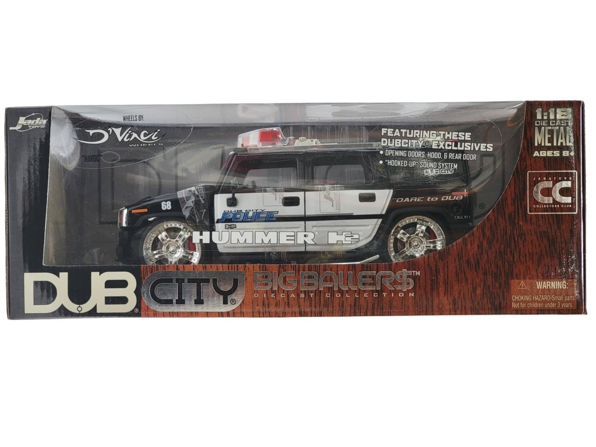 2005 Jada Toys Dub City Big Ballers 1:18 Hummer H2 Police Diecast