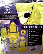 Frog Wear Global Glove 3 Pc High Visibility Rain Suit XL New Sealed GLO-8000