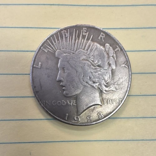 1928 P Peace Dollar $1 Silver Coin Circulated Business Strike