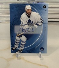 2025-26 Upper Deck Sp Game Used Blue Auto #84 Toronto Maple Leafs Jason Allison