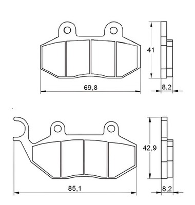 BREMSBELÄGE ACCOSSATO VORNE FÜR SYM MASK 50 2000 > 2005 1 PAAR ST