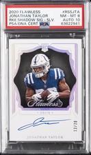 2020 PANINI FLAWLESS RC SHADOW SIGNATURES JONATHAN TAYLOR 13/20 PSA 8 AUTO 10