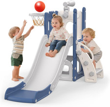 Scivolo per Bambini, 5 in 1 Scivolo per Interni Ed Esterni, Parco Giochi per Bam