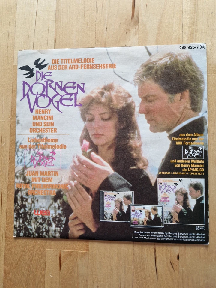 Henry Mancini Und Sein Orchester: DIE DORNENVÖGEL (7" Vinyl Single 1985 - WEA) - Bild 2 von 4