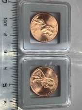 USA 2x 1 Cent Lincoln Cent 2025 D Denver Prägung Uncirculated in Kapsel/Rahmen
