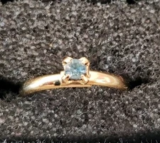 Vintage December Birthstone Adjustable Ring 