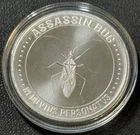1 Oz .999 Fine Silver Intaglio Mint Silver Bug Series: Assassin Bug Art Round!!