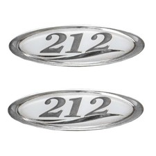 Bayliner Boat Raised Number Decal Stickers | 212 Gray (Pair)
