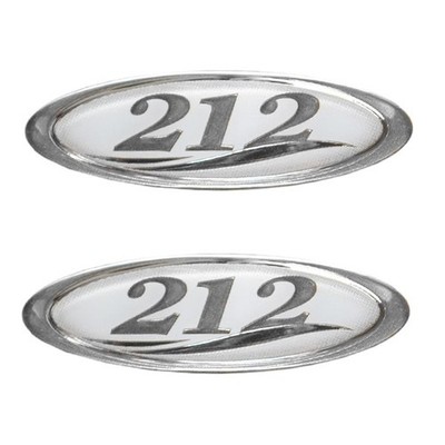 Bayliner Boat Raised Number Decal Stickers | 212 Gray (Pair)