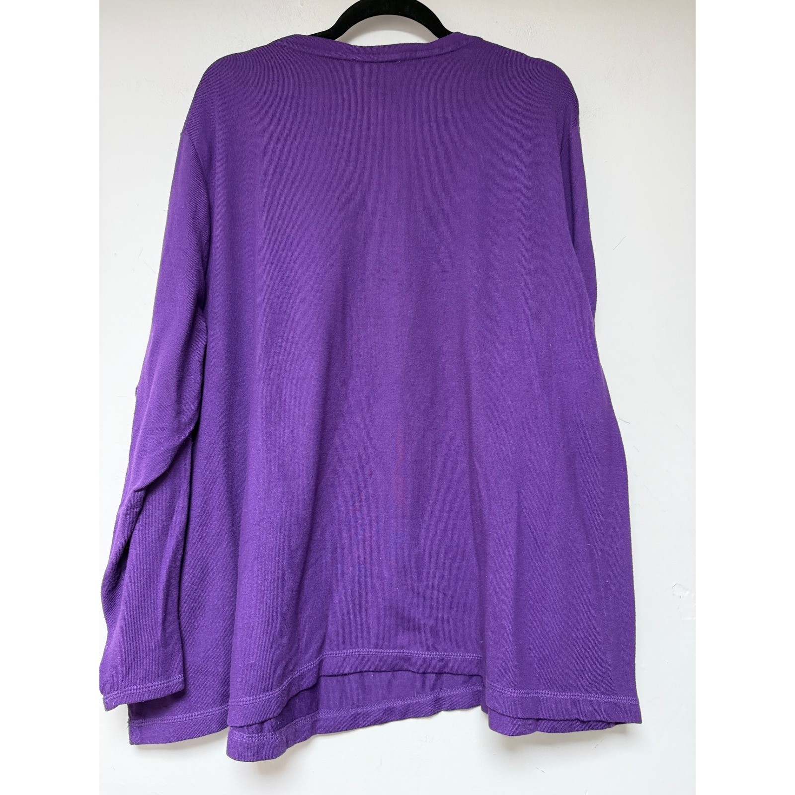 Stan Herman Purple Long Sleeve Top Plus Size P3X Polyester Spandex
