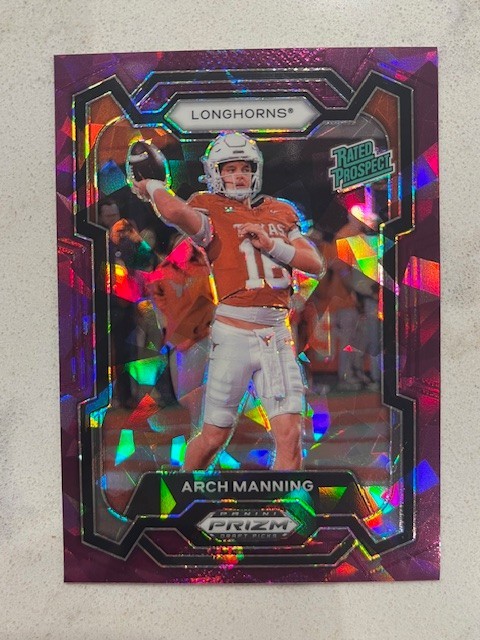 ARCH MANNING 2024 Panini Prizm Draft Picks PURPLE ICE Prizm rookie # 58/149