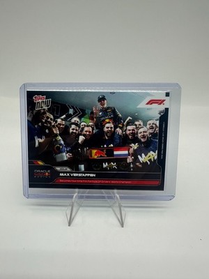 2024 Topps Now Formula 1 F1 Card 072 Max Verstappen Four-Time Champ