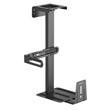 Mount-It Under Desk PC Mount and Wall Mount, Adjustable CPU Holder with 360° ...