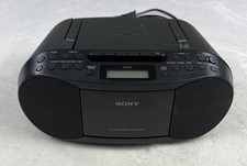 Sony CFD-S70 Portable CD Cassette Player AM/FM Radio Boombox w/Power Cord Tested
